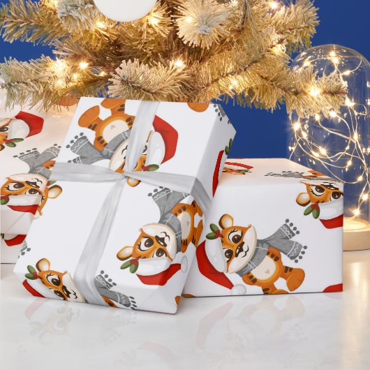 ラクーンサンタクリスマス ラッピングペーパー (クリスマス)