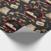 ラクーンスイート秋カスタマイズ文字とカラー ラッピングペーパー (角)