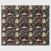 ラクーンスイート秋カスタマイズ文字とカラー ラッピングペーパー (フラット)