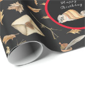 ラクーンスイート秋カスタマイズ文字とカラー ラッピングペーパー (ロールコーナー)