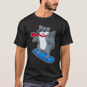 ラクーンスノーボーダースノーボードウィンタースポーツ Tシャツ