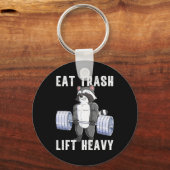 ラクーンデッドリフトボディビルゴミ動物ジムF キーホルダー (正面)