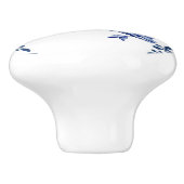 ラクーンデルフトブルーとホワイトコーナーズウッドランド セラミックノブ (側面)