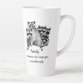 ラクーンファミリーフレンズラブ引用文クリスマス カフェラテマグ (右)