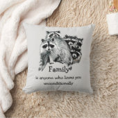 ラクーンファミリーフレンズラブ引用文クリスマス クッション (ブランケット)