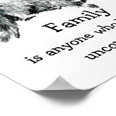 ラクーンファミリーフレンズラブ引用文クリスマス ポスター (角)