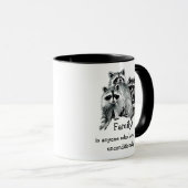 ラクーンファミリーフレンズラブ引用文クリスマス マグカップ (正面右)