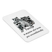 ラクーンファミリーフレンズラブ引用文動物アート マグネット (右側)