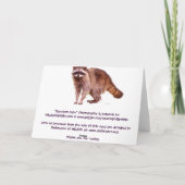 ラクーンベビーバレンタインデーカード シーズンカード (裏面)