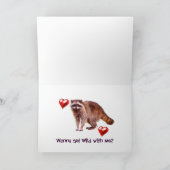 ラクーンベビーバレンタインデーカード シーズンカード (内部)