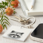 ラクーンペンシルスケッチ キーホルダー (正面右)