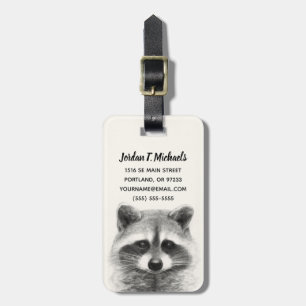 ラクーンペンシルスケッチ ラゲッジタグ