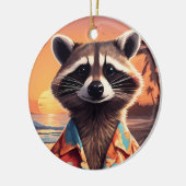 ラクーンホリデー セラミックオーナメント (左)