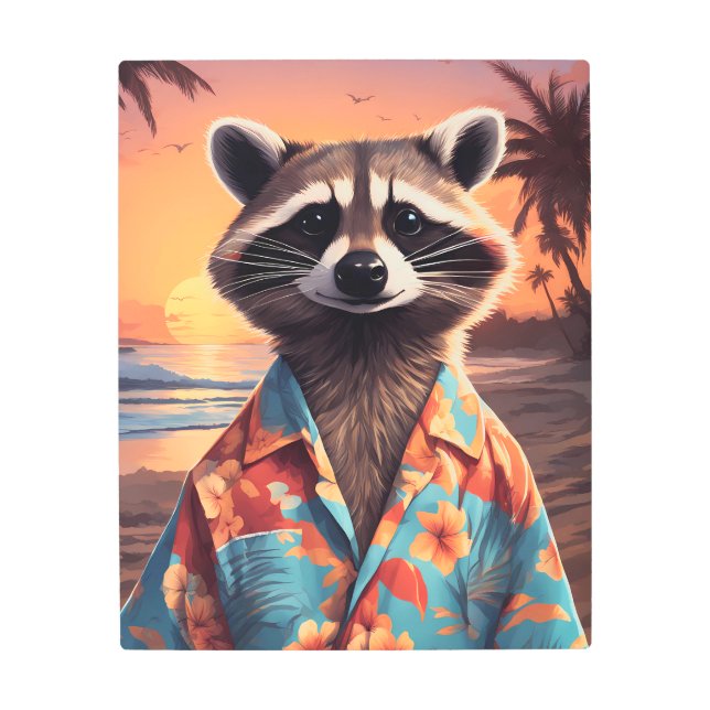 ラクーンホリデー メタルプリント (正面)