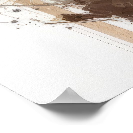 ラクーンポートレート絵画動物の野生動物アウトドア ポスター (角)