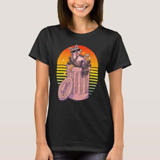 ラクーンミーム通り猫 Tシャツ (正面)