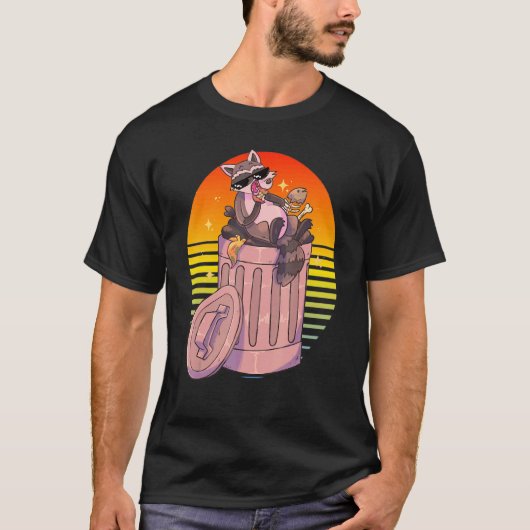 ラクーンミーム通り猫 Tシャツ (正面)