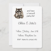 ラクーン与えズキスお別れカスタムパーティー招待状 招待状 (裏面)