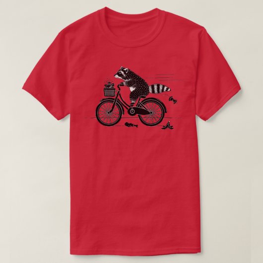 ラクーン乗用自転車 Tシャツ (デザイン正面)