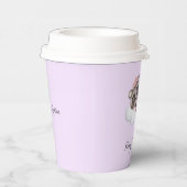 ラクーン動物の赤ちゃんシャワーラベンダー 紙コップ (右)