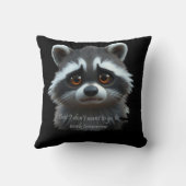 ラクーン動物を働きたくない クッション (裏面)