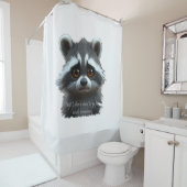 ラクーン動物を働きたくない シャワーカーテン (インサイチュ)