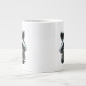 ラクーン動物を働きたくない ジャンボコーヒーマグカップ (正面)