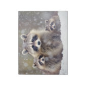 ラクーン動物家族さまよう自然 ノートパッド (回転)