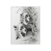 ラクーン動物発見ワイルド自然インクスケッチ ノートパッド (回転)