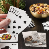 ラクーン図解入りの、写真付きのヴィンテージ トランプ (インサイチュ)