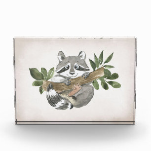 ラクーン恋人ベビーラクーン子供部屋アート フォトブロック