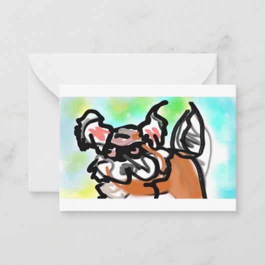 ラクーン犬かわいい ノートカード (正面)