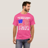ラクーン狩りシーズンUsa国旗Coonハンターウォーニン Tシャツ (正面フル)