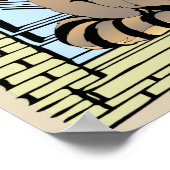 ラクーン登山超高層ビルつる建物イン ポスター (角)