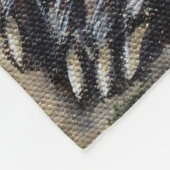 ラクーン絵画病 フリースブランケット (角)