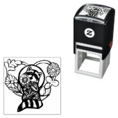 ラクーン自然愛好家ひまわりアート セルフインキングスタンプ (インサイチュ)