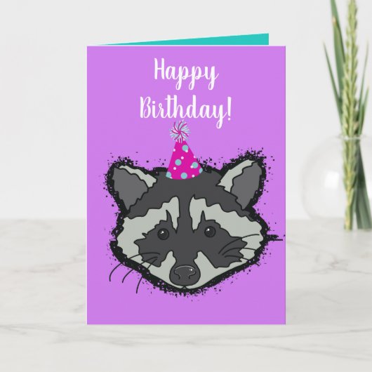 ラクーン誕生日カード カード (正面)