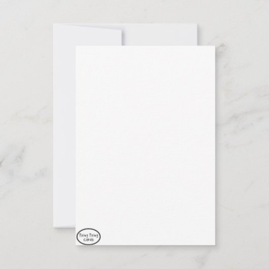 ラクーン誕生日パーティーフラットグリーティングカード サンキューカード (裏面)