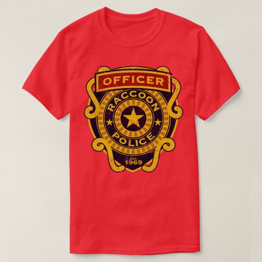 ラクーン警察 Tシャツ (デザイン正面)