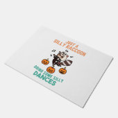 ラクーン踊りハロウィーンカボチャパーティー ドアマット (アングル)