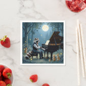 ラクーン遊は森の中のグランドピアノ スタンダードカクテルナプキン (インサイチュ)