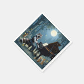 ラクーン遊は森の中のグランドピアノ スタンダードカクテルナプキン (角)