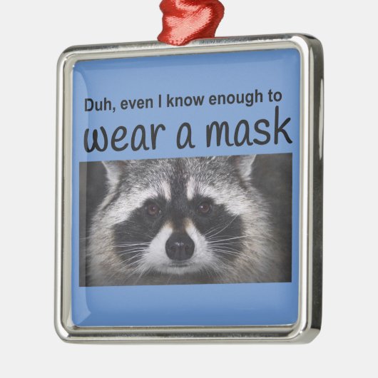 ラクーン運コロナオールコビド19 （Funnycomb著） メタルオーナメント (左)