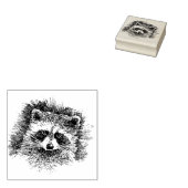 ラクーン顔新規装着ゴムスタンプ ラバースタンプ (押印)