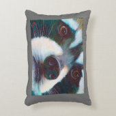 ラクーン顔枕 アクセントクッション (正面(垂直))