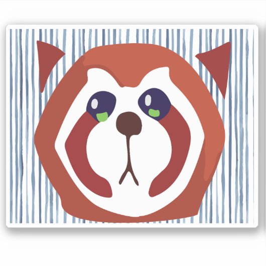 ラクーン顔 シール (正面)