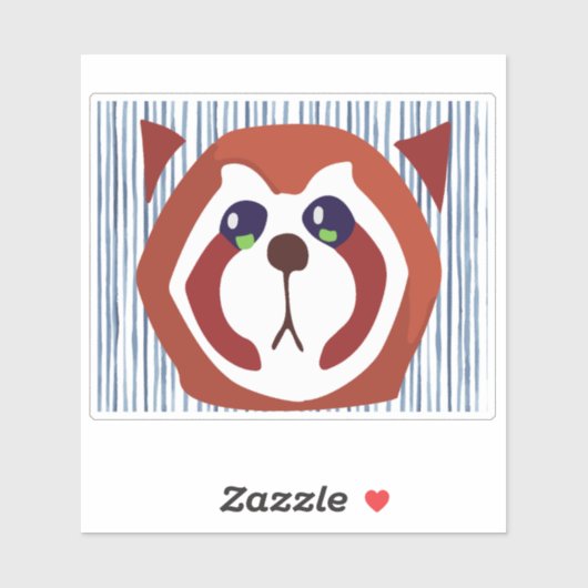 ラクーン顔 シール (シート)