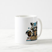 ラクーン食べピザ コーヒーマグカップ (正面右)