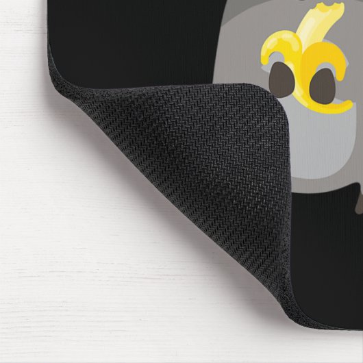 ラクーン食べ物のバナナのフルーツかわいい マウスパッド (コーナー)