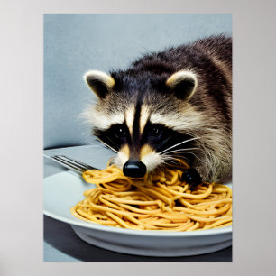 ラクーン食べ物ズスパゲティ ポスター